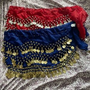 Hip scarves with shingles